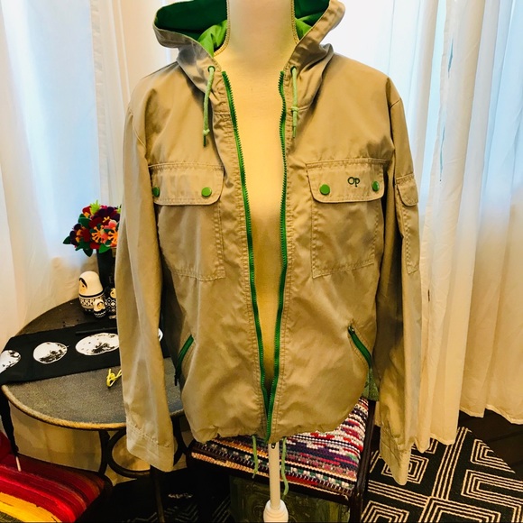 Vintage OP layer jacket green and gray - Picture 1 of 8